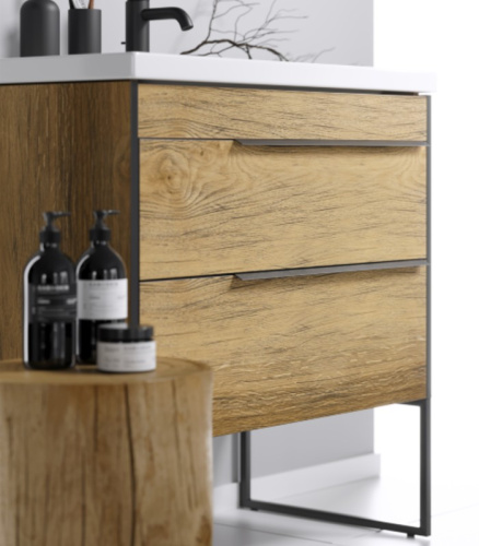 Тумба с умывальником AQWELLA Fargo 81 Дуб балтийский FRG0108DB